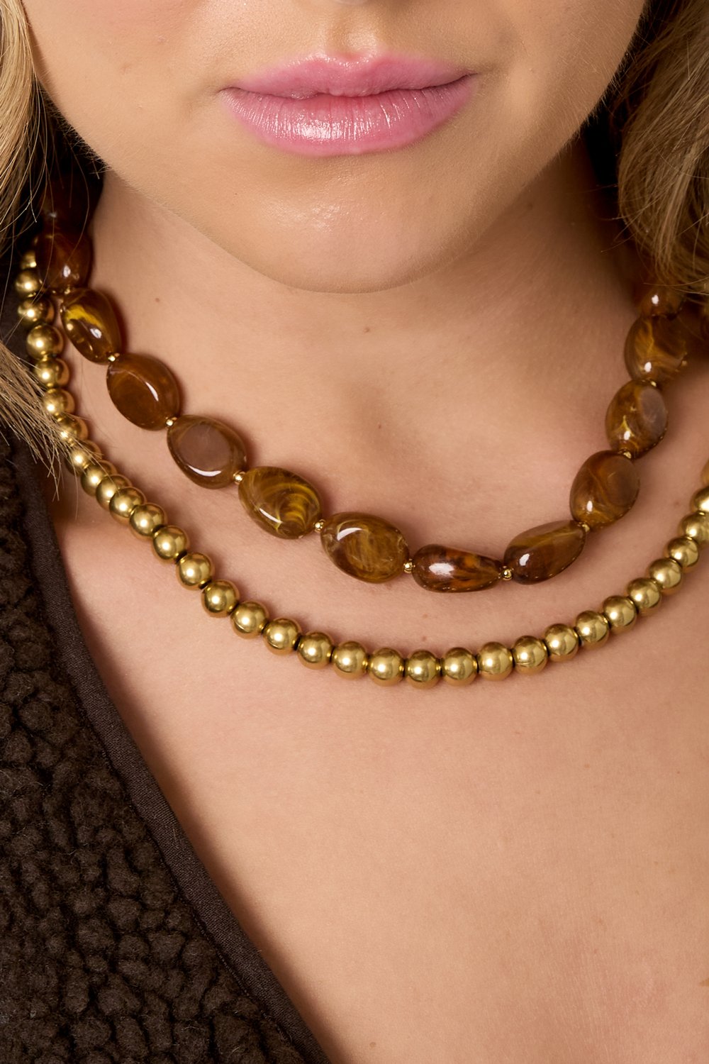 Acryl Perlen Halsketten Perlen Casual Täglich Einfache Serie frauen schmuck h5Bild3